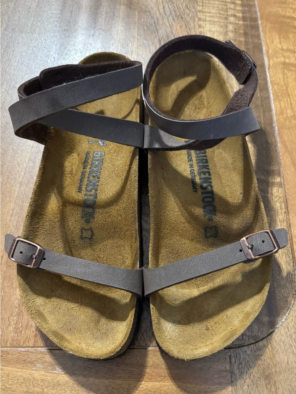 Birkenstock Brown Leather Ankle-strap Sandals women’s size 38